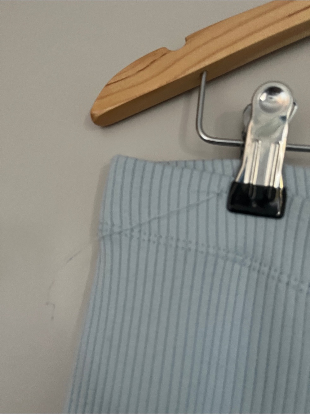 H&M Divided Light Blue Ribbed Flared Pants - Picture 6 of 6